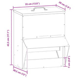 Chicken Feeder Black 35 x 30.5 x 43.5 cm Cold-Rolled Steel 874693