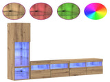 TV Wall Unit 4 pcs Artisan Oak Engineered Wood 3402966