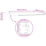 Electric Retractable Awning Anthracite 4 x 3 m 3420142