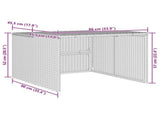 Robot Mower Garage Grey 86x90x52/57 cm Poly Rattan 365406