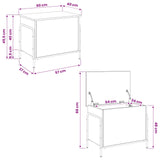 Storage Box Sonoma Oak 60 x 40 x 49.5 cm Engineered Wood 8013669