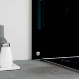 Kitchen Backsplash Black 70 x 60 cm Tempered Glass 249483