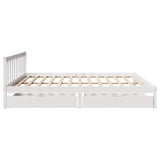 Bed Frame without Mattress White 180x200 cm Super King Solid Wood Pine 3301482