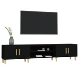 TV Cabinet Black 180x31.5x40 cm Engineered Wood 816257