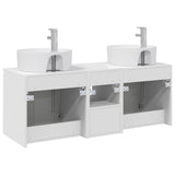Bathroom Cabinet Set 3 pcs High Gloss White 49.5 x 44.5 x 65 cm 3405681