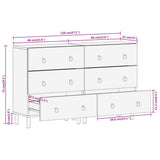 Side Cabinets 2 pcs 60x33x75 cm Solid Wood Mango 3206305