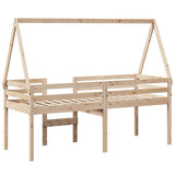High Sleeper Bed without Mattress 90x200 cm Solid Wood Pine 3282092