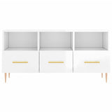 TV Cabinet High Gloss White 102x36x50 cm Engineered Wood 829022