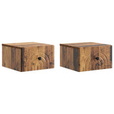 Wall-Mounted Bedside Cabinet 2 pcs Old Wood 33 x 34.5 x 20 cm 898102