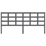 Bed Headboard Grey 205.5x4x100 cm Solid Wood Pine 817912