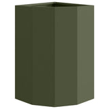 Corner Planter Olive green 30 x 30 x 50 cm Steel 883678