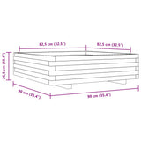 Garden Planter 90x90x26.5 cm Impregnated Wood Pine 847317