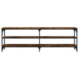 TV Cabinet Smoked Oak 160x30x50 cm Engineered Wood 826751