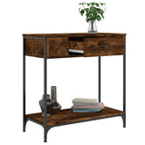 Console Table Smoked Oak 75x34.5x75 cm Engineered Wood 834167