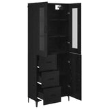 Highboard Black Oak 69.5 x 34 x 180 cm Engineered Wood 3416229