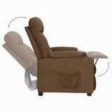 Recliner Chair Brown Fabric 339086