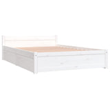 Bed Frame without Mattress with Drawers White Small Double 3103540