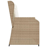 Garden Bench Beige Poly Rattan 3394453