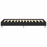 Bed Frame No Mattress Black 75x190 cm Small Single Engineered Wood 861094