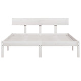 Bed Frame without Mattress White Solid Wood 160x200 cm 810158