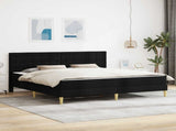 Bed Frame with Mattress Black 180 x 200 cm Fabric 3415267