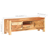 TV Cabinet 116x30x40 cm Solid Acacia Wood 320473