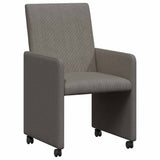 Dining Chairs with Wheels 2 pcs Light grey 57 x 66 x 94 cm 42017801