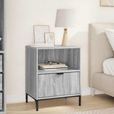 Bedside Cabinet Grey sonoma 49 x 36 x 61 cm Engineered wood 883486
