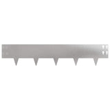 Lawn Edging 10 pcs 100 x 20 cm Steel Silver 8008590