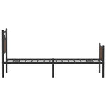 Bed Frame without Mattress Brown Oak 75x190 cm Small Single Engineered Wood 4107024