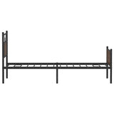 Bed Frame without Mattress Brown Oak 75x190 cm Small Single Engineered Wood 4107024