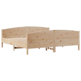 Bed Frame without Mattress 160x200 cm Solid Wood Pine 3301782