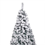 ZNTS 7ft Pvc Flocking Christmas Tree 1300 Branches Spread Out Naturally Tree 37966761