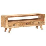 TV Cabinet 117x30x41 cm Solid Rough Mango Wood 321042