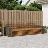Outdoor Sofa Set 3 pcs Natural Solid Acacia Wood 3382977
