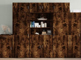 Storage Cabinet Smoked Oak 70x42.5x225 cm Engineered Wood 3281319