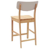 Dining Chairs 2 pcs Natural 48 x 49 x 95 cm Solid Rubber Wood 42020477