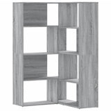 Corner Bookcase 4-Tier Grey Sonoma 85x85x140 cm Engineered Wood 3307815