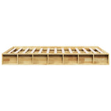 Bed Frame Oak Solid oak wood Double Bed Frame Rectangular 3324130