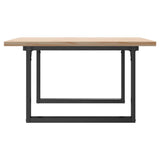 Coffee Table O-Frame 90x90x45.5 cm Solid Wood Pine and Steel 3282731