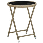 Garden Bistro Set 3 pcs Beige Poly rattan 3334966