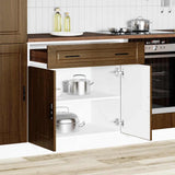 Kitchen Base Cabinet Porto Brown Oak Engineered Wood 853984