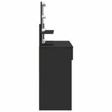 Dressing Table with LED Black 100x40x130 cm 848200