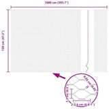 Hexagon Fence Silver 1.2 x 10 m Galvanised steel 42005645