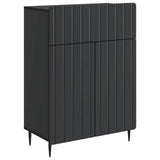 Sideboard with Drawer Black 66 x 34.5 x 92 cm Engineered Wood 894406