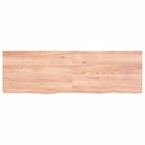 Bathroom Countertop Light Brown 160x50xcm Treated Solid Wood 3156158