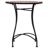 Mosaic Bistro Table Brown 60cm Ceramic 46713