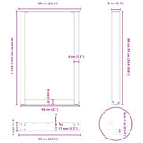 Bar Table Legs U-Shaped 2 pcs Black 60x cm Steel 4013224