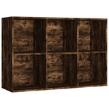 Book Cabinet/Sideboard Smoked Oak 66x30x98 cm Engineered Wood 815294