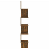 Wall Corner Shelf Smoked Oak 20x20x127.5 cm Engineered Wood 815210